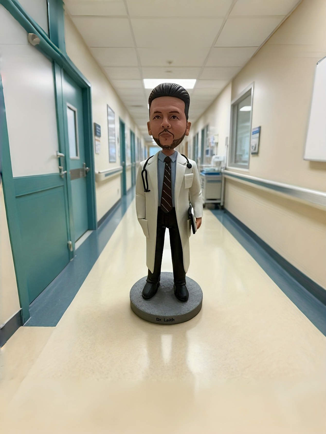 Custom Doctor-Themed Clay Figurine Doll Gift